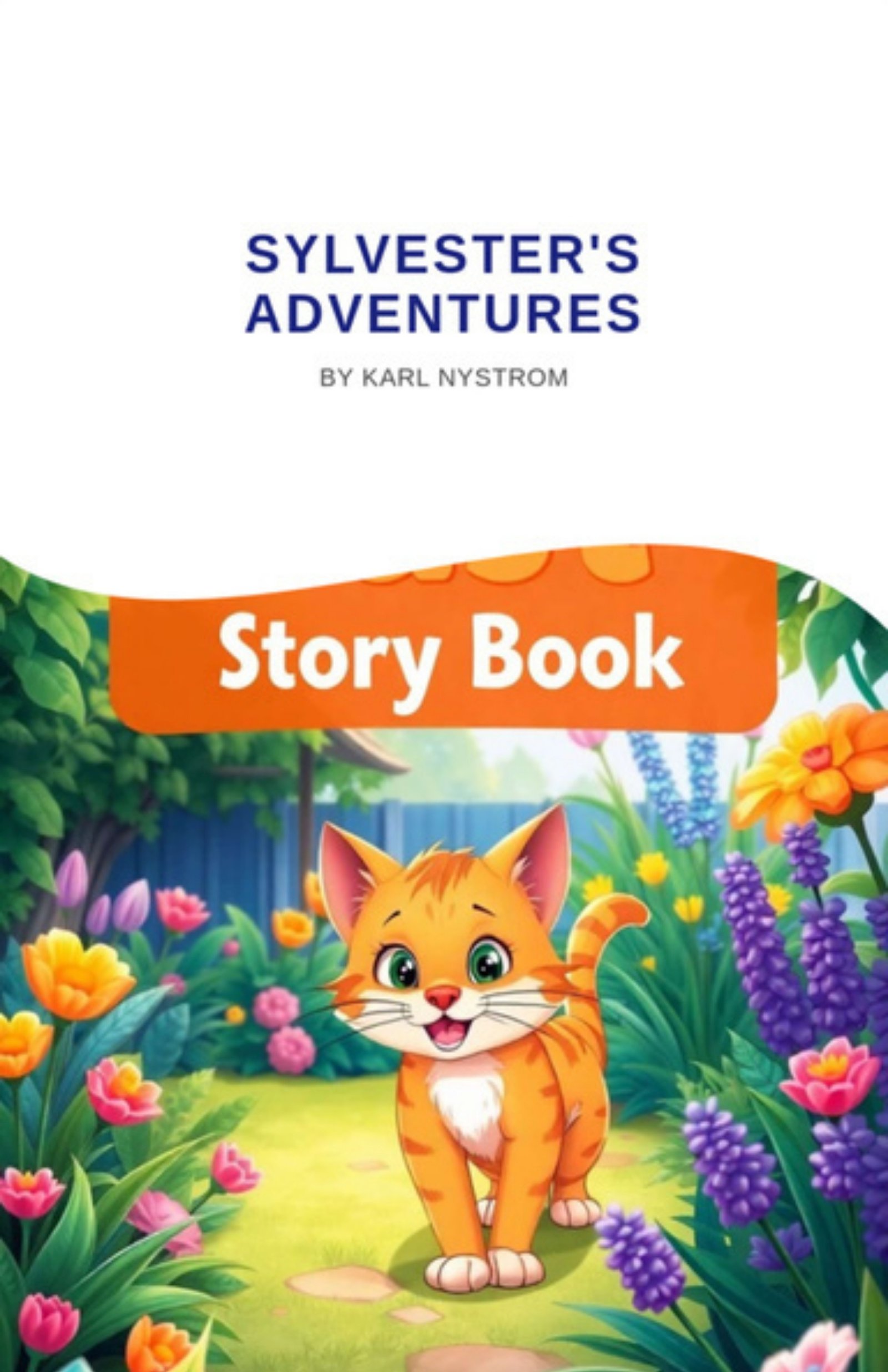 Sylvester’s Adventures illustrated children’s storybook cover featuring a cat character
